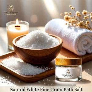 Sel de Bain Naturel Blanc à Grains Fins, Écologique, de l'Himalaya – Confort, Thérapie Minérale, Spa Relaxant, Bain Corporel Cristallin, Bien-être - Product Image 5