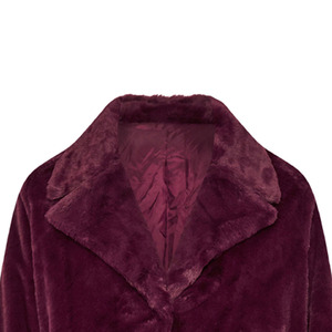 Manteau d'hiver pour femme, chaud et épais, en fourrure, à manches longues, boutonné, en coton et polyester, coupe décontractée, pour tous les jours - Product Image 2