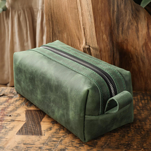 Vintage Genuine Leather Toiletry Bag <b>Mens</b> Dopp <b>Kit</b> Travel Wash Bag <b>Shaving</b> <b>Kit</b> Pouch Wholesale Price Global TYG-0249 - Product Image 1