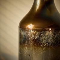 Vase en fer au design parfait avec finition émail effet crépusculaire, ensemble de 3 vases décoratifs en métal vieilli de grande taille pour fleurs