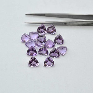 9mm Natural Brazilian Amethyst Faceted Trillion Cut Certified Loose Gemstone <b>Light</b> Purple Amethyst Jewelry Trending Arrival 2025 - Product Image 2