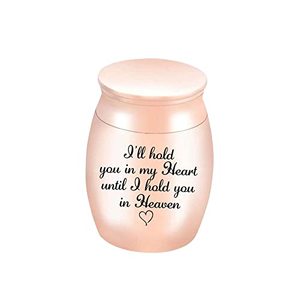 Refined Aluminum <b>Keepsake</b> Cremation Urn <b>Memorial</b> Tribute Holder Designed With Durable Premium Lid And Fine Detailing - Product Image 1