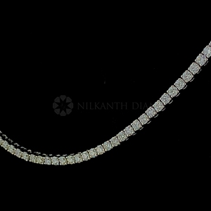7.0Ct Round Lab Grown Diamond Tennis Collier 4 Prong Setting in 10K 14K 18K Solid Gold Wedding Anniversary Birthday Gift - Product Image 4