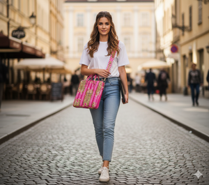 Quilted <b>Laptop</b> Bag Cotton Printed Fabric Eco-Friendly and Durable for Office Use - Product Image 1