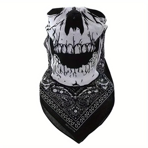 Bandana carré unisexe personnalisé à imprimé géométrique en polyester, foulard de mode streetwear, brassard de motard, mouchoir - Product Image 1