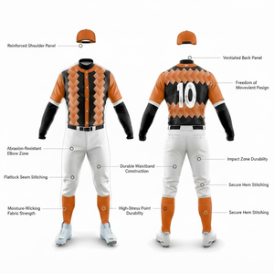 Maillot de baseball personnalisé pour hommes, femmes et jeunes – Ensemble sportif respirant, léger et à séchage rapide avec coutures de qualité - Product Image 2
