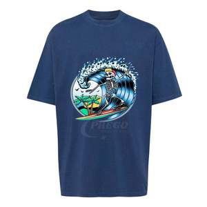 T-shirt de sport oversize en gros à séchage rapide avec impression DTF, en tissu tricoté léger, col rond - Product Image 1