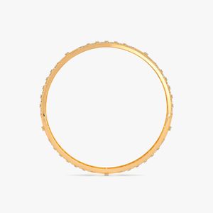 Brazalete de Oro Amarillo con Diamantes Cultivados en Laboratorio en Forma de Hoja y Diseño de Enredadera de Varias Filas - Product Image 2
