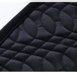 Premium Sheepskin Horse Saddle Pad Set with Matching Ear Bonnet | Hexagon Quilted <b>Equestrian</b> Saddle Cloth | Horse Riding - Product Image 2