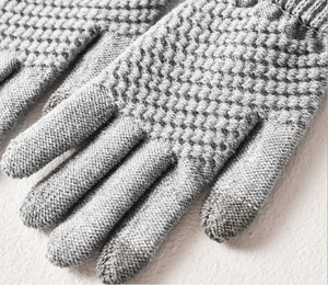Gants et mitaines antidérapants personnalisés avec logo, à pois, adaptés à l'extérieur, style uni, en tissu tricoté pour l'hiver - Product Image 5