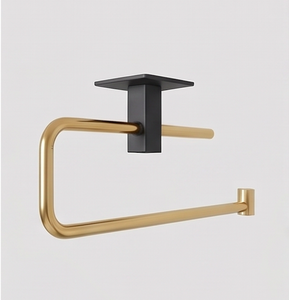Porte-serviettes en acier inoxydable à fixation murale avec un design unique pour les ustensiles de cuisine et les essentiels de salle de bain, de haute qualité - Product Image 2