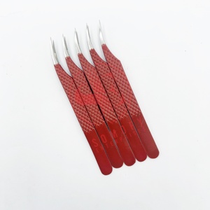 Pince à épiler fine en acier inoxydable en forme de dauphin Pince à épiler d'extension de cils à volume droit personnalisée Pointe en fibre à forte tenue - Product Image 6