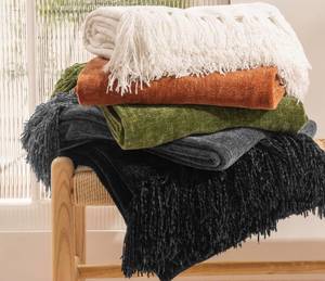 Plaid de luxe nordique en chenille couleur rouille, 100 % polyester, respirant, écologique, portable, pour toutes les saisons - Product Image 6