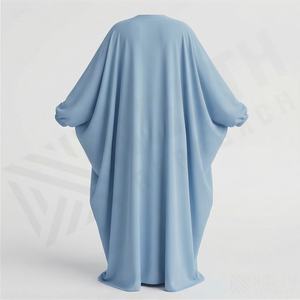Abaya Islamique Élégante Teinte, Modeste et Tendance, Robe Longue en Mousseline Couvrante avec Motif Papillon – Design Abaya - Product Image 2