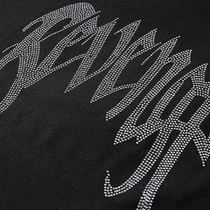 Camiseta Personalizada con Estilo para Hombre, Camiseta con Cuello Redondo y Pedrería, Camiseta de Algodón Grueso para Hombre, Corte Ajustado - Product Image 4