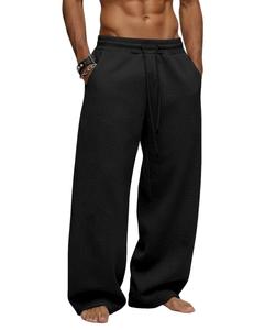 Pantalon de survêtement surdimensionné personnalisé avec logo, pour homme, grande taille, épais, basique, uni, de haute qualité, coupe large et ample - Product Image 6