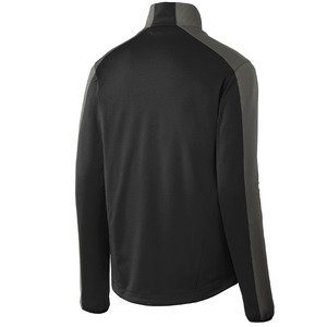 Chaqueta de Forro Polar para Hombre, Color Negro y Gris, con Bloques de Color, Cierre Completo, Cuello Alto, Estilo Deportivo, Transpirable, de Poliéster - Product Image 3