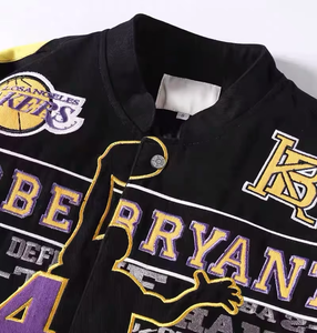 High Quality 100% Cotton Children's Spring Streetwear Racing Varsity Jacket OEM ODM Custom Embroidered Applique Patchwork - Product Image 2