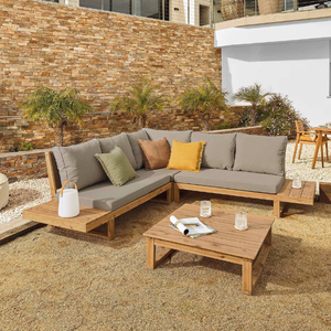 Canapé modulaire en teck pour l'extérieur, meubles de jardin et décoration de l'ensemble de meubles de jardin - Product Image 5