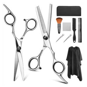 Kit de Tijeras de Peluquería Profesionales de Acero Inoxidable Plateado, de Alta Calidad y Duraderas, Herramientas Multiusos para Peinar el Cabello - Product Image 1