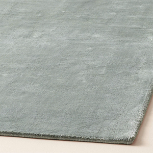 Tapis d'intérieur moderne en TENCEL Lyocell vert, tissé à la main, texture douce, fabricant et fournisseur - Product Image 4