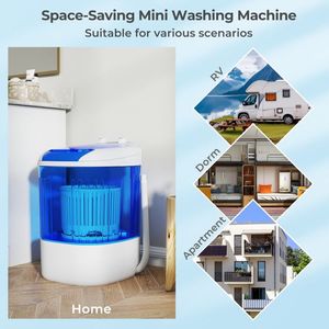 Mini lavatrice semiautomatica portatile da 2.5 kg con vasca centrifuga e tubo di scarico - Product Image 5