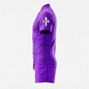 Nouvelle tenue de rugby de couleur violette, impression par transfert thermique, manches courtes, 100% polyester, qualité supérieure pour hommes - Product Image 5