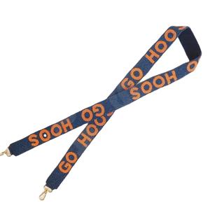 Go Hoos personalizado oro blanco semilla bolsa de cuentas correas 'Hook Em Horns' accesorio de moda correa de monedero con cuentas - Product Image 1