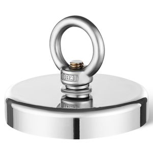 Aimant de pêche en néodyme super puissant 1000 LBS/454 Kg, aimant en terres rares avec poignée de 2,7 pouces de diamètre pour le levage et la pêche - Product Image 1