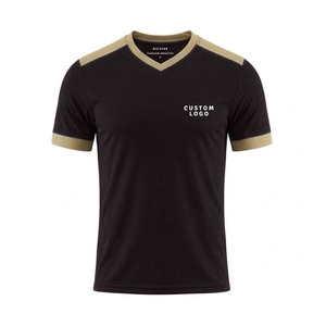 Camiseta deportiva de béisbol con ribete en contraste, venta al por mayor, estampado personalizado, cuello en V, ribete en hombros y mangas, ropa deportiva transpirable - Product Image 3
