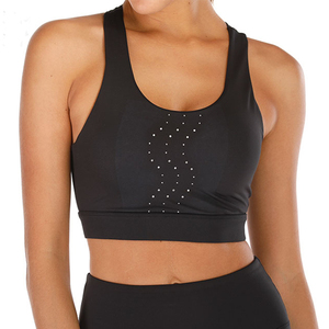 Soutien-gorge de sport pour femme, grande taille, respirant, imprimé, en polyester/coton, de haute qualité, pour le fitness et l'entraînement, à prix abordable. - Product Image 1