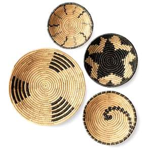Estilo moderno Seagrass Wall Hanging Place Mat Cestas Forma redonda Juego de tejido de 4 piezas de Vietnam Proveedor de accesorios para el hogar - Product Image 1