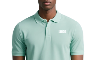 Camiseta de Golf de Manga Corta de Algodón Teñido Liso, Transpirable y de Punto, Personalizada OEM para Hombre, Polo Más Vendido con Logotipo Personalizado - Product Image 3