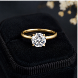 <b>Unique</b> Design 1.5 TCW and Women's Jewelry VVS1 Round Cut Moissanite Diamond Ring <b>for</b> Wedding & Engagement luxury <b>Gifts</b> <b>for</b> <b>her</b> - Product Image 3