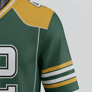 Los Mejores Diseños, Jersey de Fútbol Americano Unisex Sublimado Personalizado Antiarrugas, Manga Corta, 100% Poliéster Transpirable - Product Image 3