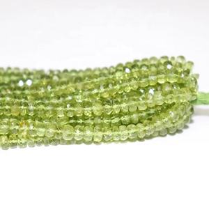 Cuentas facetadas de turquesa peridoto de calidad AAA, forma rondel, 5-6 mm, hebras de 14 pulgadas, piedra preciosa natural para la fabricación de joyería. - Product Image 5