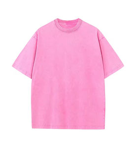 T-shirt unisexe décontracté à manches courtes en coton 100 % avec logo OEM, coupe ample, style streetwear, idéal pour l'extérieur, faible MOQ, vierge, ajustement ample - Product Image 4