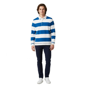 เสื้อรักบี้แบบกำหนดเองได้สำหรับทุกเพศ แขนสั้นสองสี ไซส์ใหญ่พิเศษ - Product Image 1
