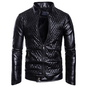 FLy Humble Sportwear Chaqueta de cuero con cremallera, estilo universitario y de motociclista, con gráfico estampado por descarga personalizado y diseño frontal tipo Letterman - Product Image 4
