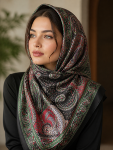 100% Silk Printed Square Scarves - Product Image 3