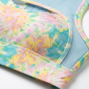 Fitness Clothing Customized Tie Dye Design Sports <b>Bra</b> Breathable Mesh Double Layer Gym Yoga Activewear Comfortable Sports <b>Bra</b> - Product Image 4