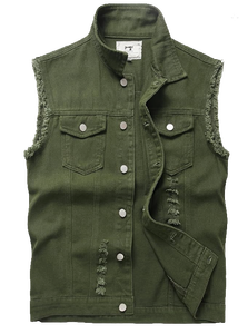 Veste en jean vintage pour homme de haute qualité, en coton, séchage rapide, anti-UV, design personnalisé, streetwear, logo sur le devant - Product Image 5
