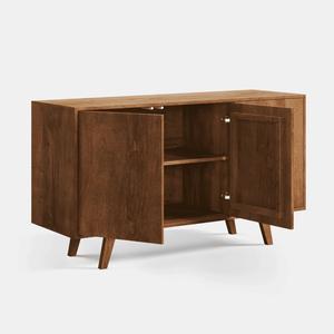 Buffet de rangement moderne et minimaliste en teck massif écologique grande capacité pour salon et mobilier d'hôtel - Product Image 2