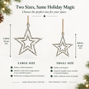 Star Metal Hanging Ornament Traditional Decor - Product Image 3