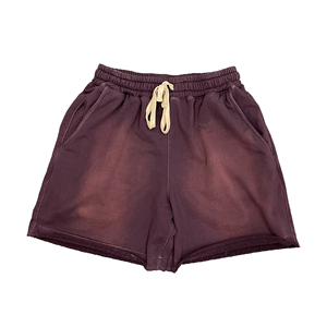 Shorts en denim pur coton lavé, style streetwear, avec logo brodé personnalisé, design sur mesure, service OEM. - Product Image 1