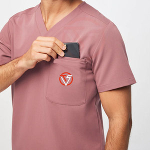 2026 Factory Professional Made <b>Scrub</b> <b>Uniform</b> Shorts Sleeves V-Neck Collar Side Pockets <b>Scrub</b> <b>Uniform</b> For Men - Product Image 5