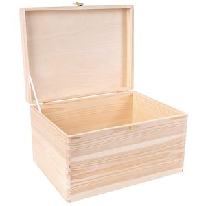 Boîte de rangement en bois de fabrication directe, rectangulaire avec couvercle, design classique multifonctionnel minimaliste pour articles divers, capacité de 6 à 10 L - Product Image 4
