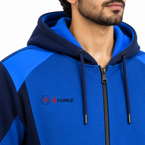 Sudadera con capucha y cremallera para hombre, personalizada, con cremallera completa, material de forro polar ligero, textura suave, ajuste cómodo, uso diario, OEM - Product Image 5
