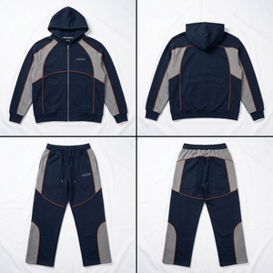 Nuevo Conjunto Deportivo de 2 Piezas, Estilo Holgado y Moderno, Chándal Extra Grande Personalizado de Algodón Unisex, Pantalones Deportivos y Sudadera con Capucha - Product Image 5