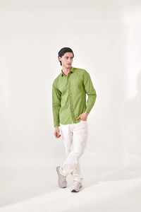 Camisa de Manga Larga para Hombre de Alta Calidad, Bordada con Diseño de Oveja, Cierre de Botones, Corte Ajustado, Estilo Cargo, Tela Cómoda para Verano - Product Image 4